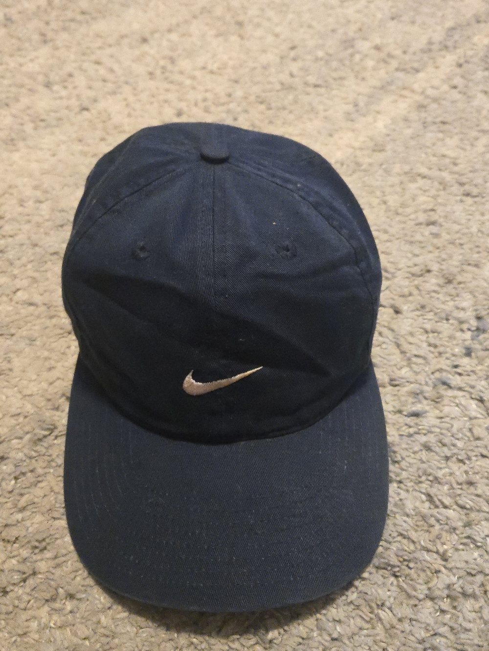 Vintage Nike Navy Blue Swoosh Dad Hat Adjustable Strapback Baseball Cap